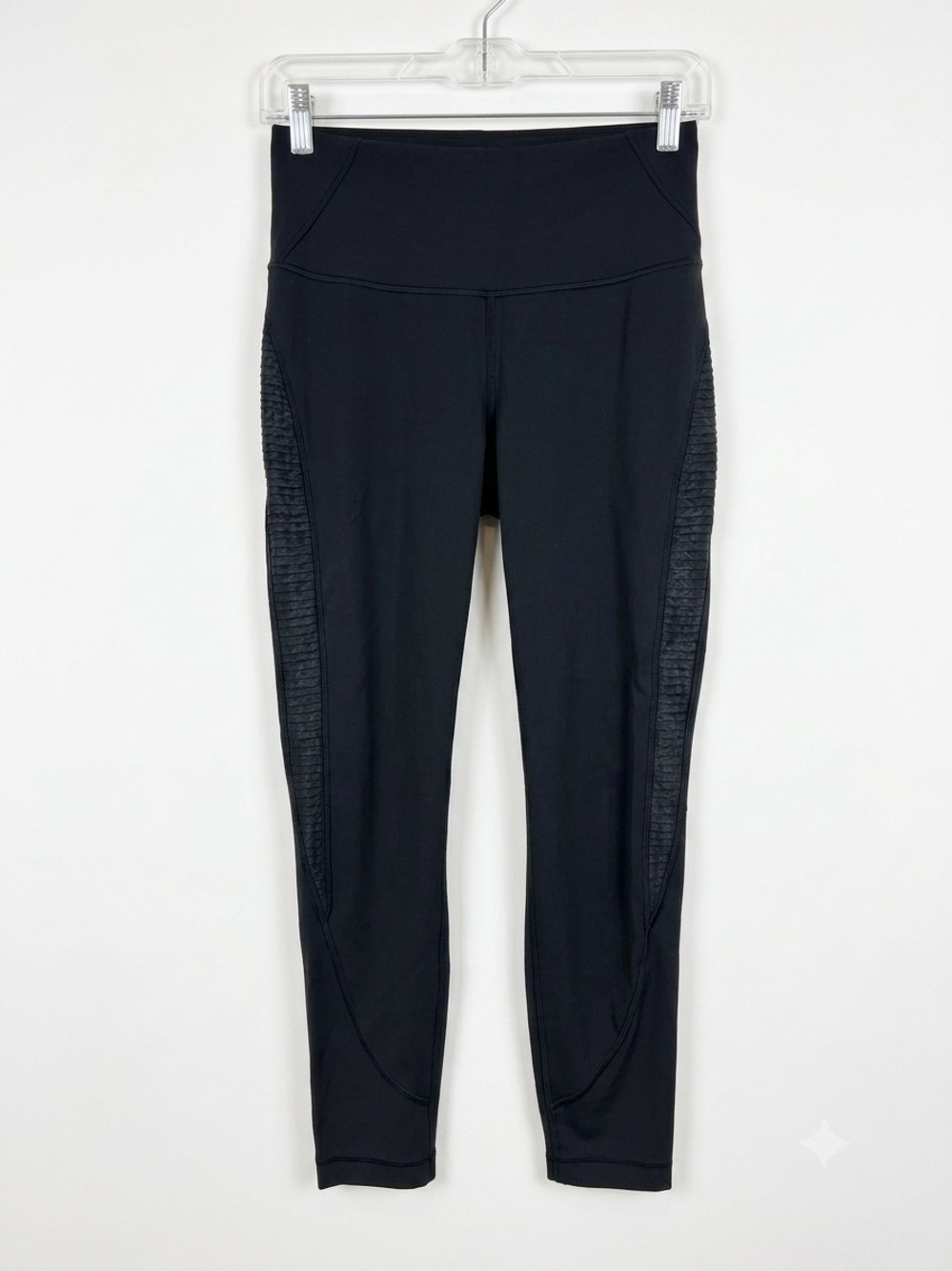 Lululemon Black High-Rise Moto-Panel Leggings Size 8
